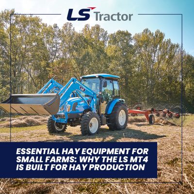 Tracteur LS MT2 : production de foin